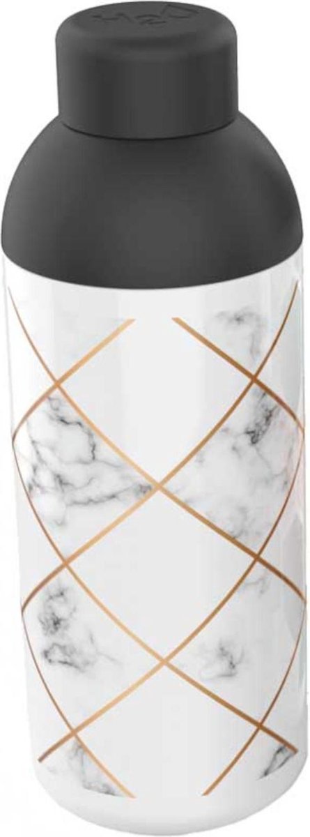 Lunch Buddies Drinkfles H2o 600 Ml Wit/goud/zwart