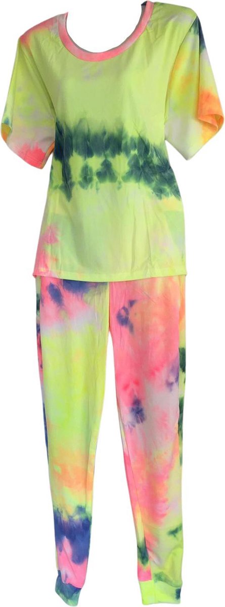 Modieuze Dames Huispak / Loungewear / Homewear | Lounge Set / Sport Kleding | Geel - L/XL