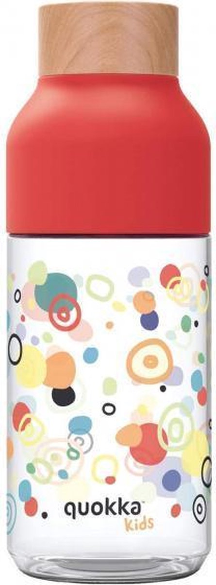 Quokka Drinkfles Tritan Ice 570 Ml Rood/Transparant
