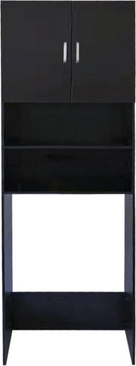 Wasmachine kast wasdroger ombouw 190 cm zwart
