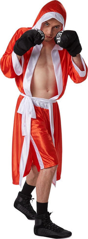 dressforfun - Herenkostuum bokser rood / wit XL - verkleedkleding kostuum halloween verkleden feestkleding carnavalskleding carnaval feestkledij partykleding - 301837