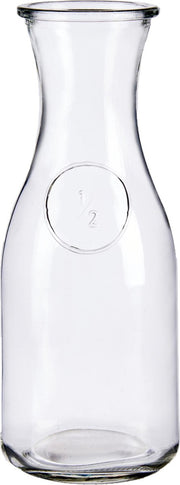 Glazen wijn/water karaf 500 ml 8 x 20 cm - Karaffen 0.5 liter - Waterkannen/sapkannen