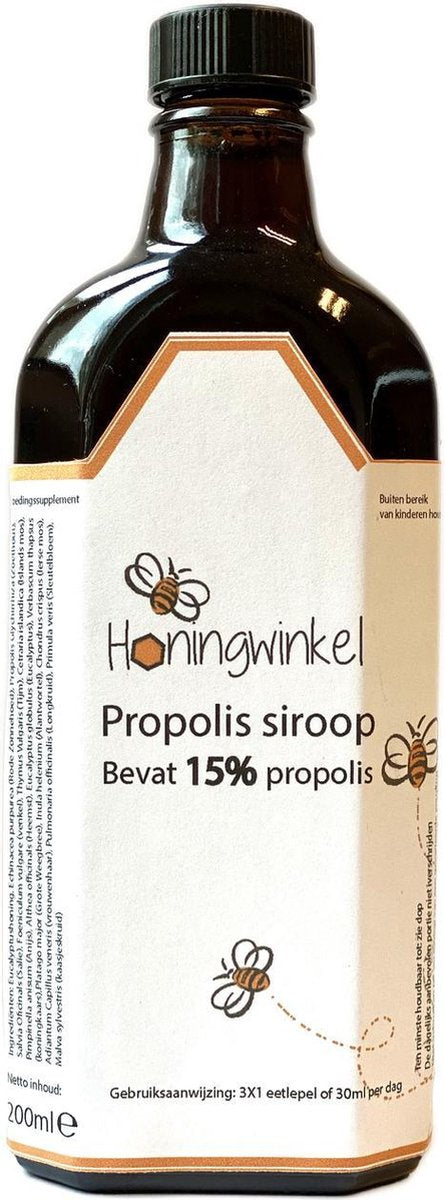 Propolis siroop 15% 200 ml Honingwinkel