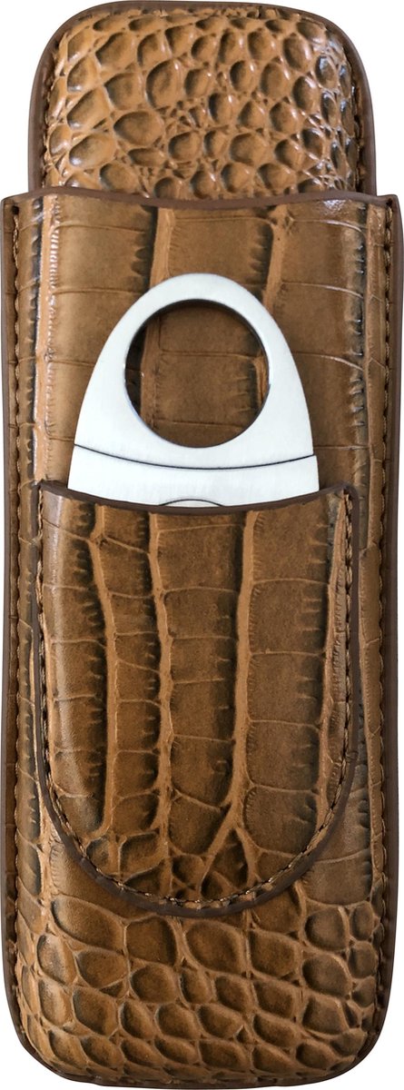 Noordling 2 Delige Sigarenkoker - Sigaren - Humidor - Sigarenknipper - Bruin - Vaderdag - Vaderkado - Vader cadeau