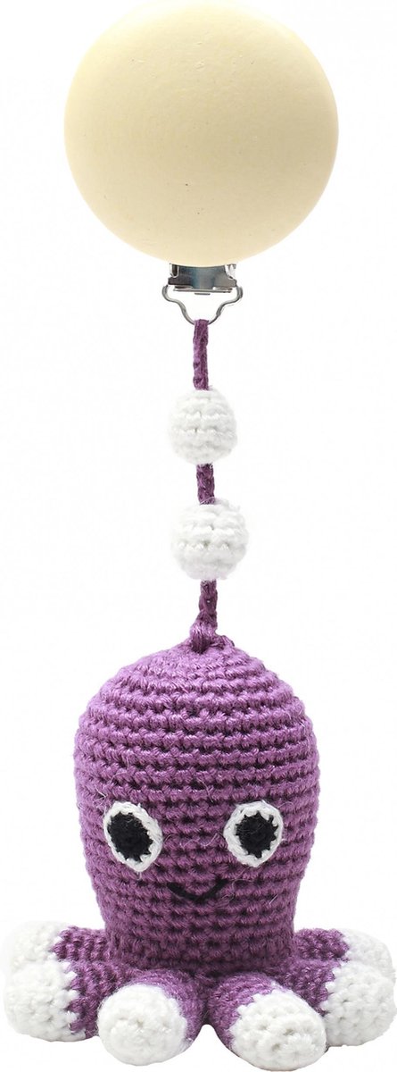 Naturezoo Kinderwagenhanger Octopus 20 Cm Paars