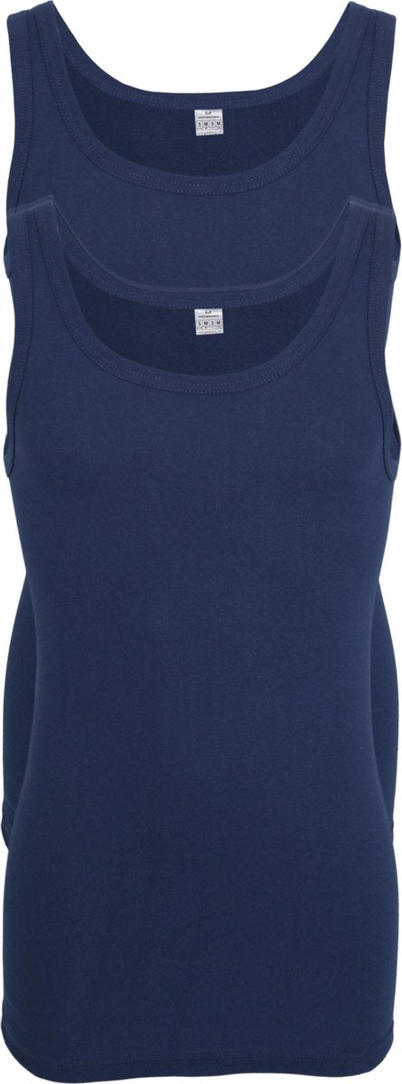 Gotzburg heren singlets Feinripp (2-pack) - blauw -  Maat: 3XL