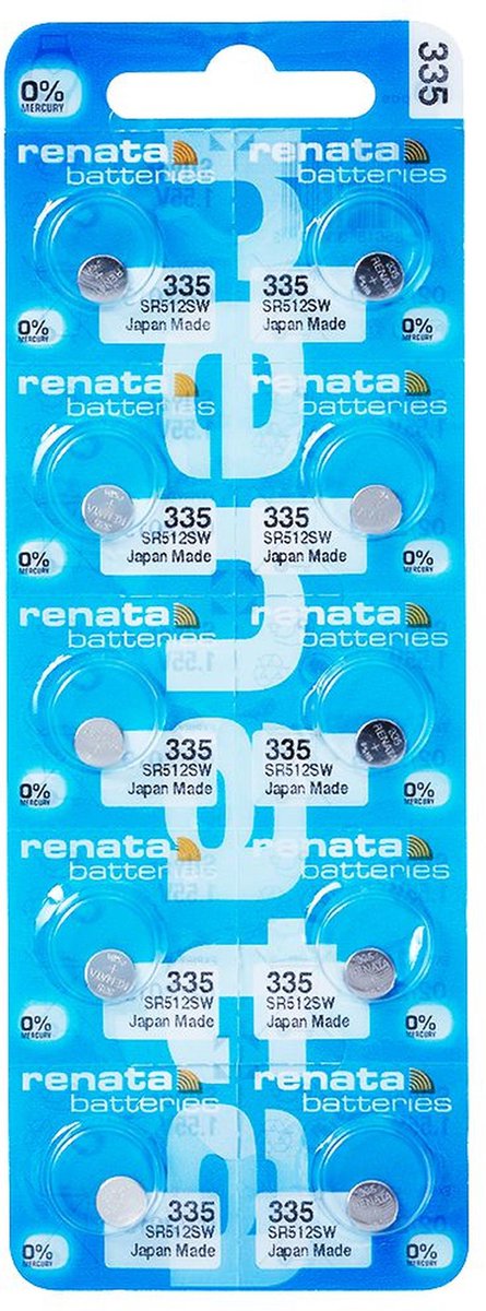 Horlogebatterijen Renata 335 Silver-Oxide 10 stuks
