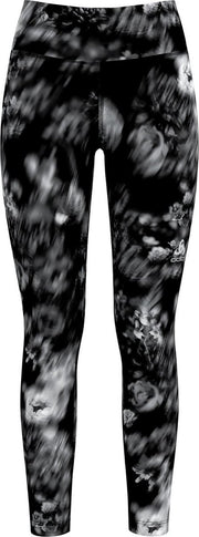 Odlo Bl Bottom Long Element Light Aop Dames Sportbroek - Black-Flower Print - Maat S