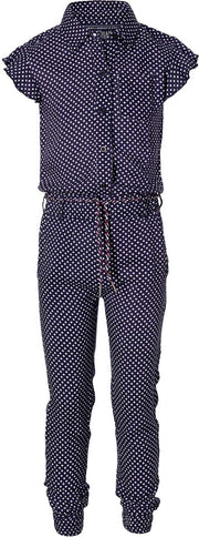 Quapi jumpsuit Francky donker blauw retroprint - maat 110/116