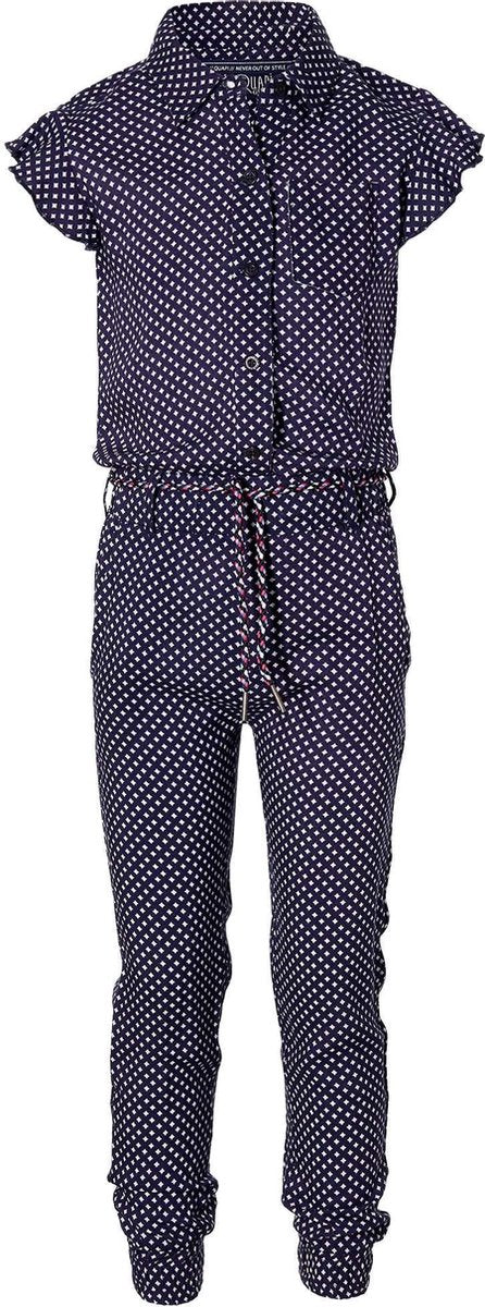 Quapi jumpsuit Francky donker blauw retroprint - maat 110/116