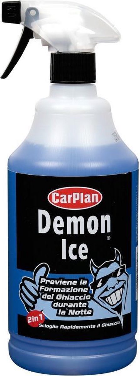 CARPLAN DEMON ICE - Voorkomt Bevroren Ruiten Tot -20°C & Ontvriest Snel -1L + ijskrabber