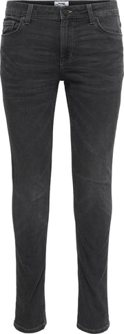 ONLY & SONS ONSLOOM JOG BLACK PK 0494 Heren Jeans - Maat W32 x L32
