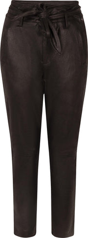 Tramontana | Coated Suedine Pantalon | Black | Maat M