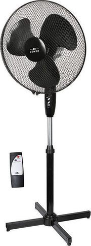 Lentz 80044 - Statiefventilator - Ø 40cm - zwart - inclusief afstandsbediening en timer