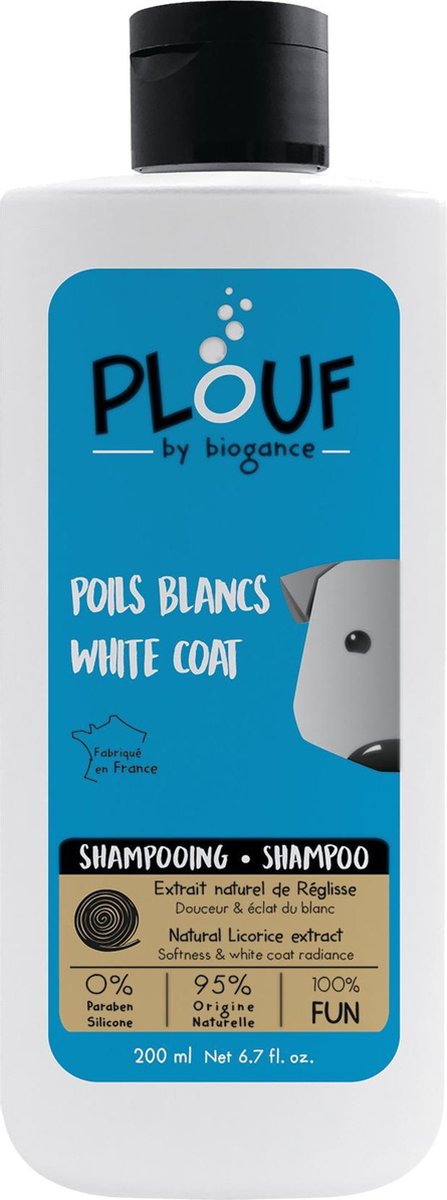 Plouf hond witte vacht shampoo 200ml