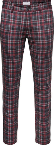 Only & Sons Kamp Tap - Broek - Heren - Bordeuxrood - W30 x L34