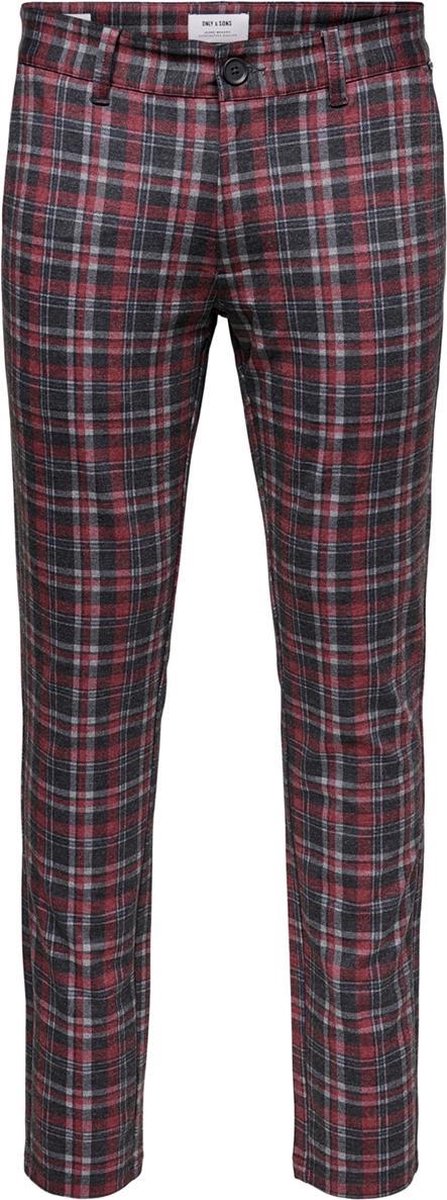 Only & Sons Kamp Tap - Broek - Heren - Bordeuxrood - W30 x L34