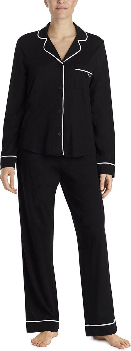 DKNY - NEW SIGNATURE L/S TOP & PANT PJ - Zwart - Vrouwen - Maat XL