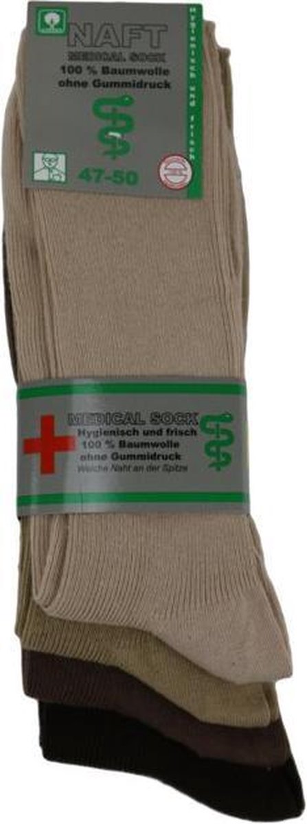 Sokken voor diabeten bruin/beige 39-42