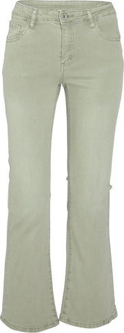 Cassis - Flared jeansbroek - Licht kaki