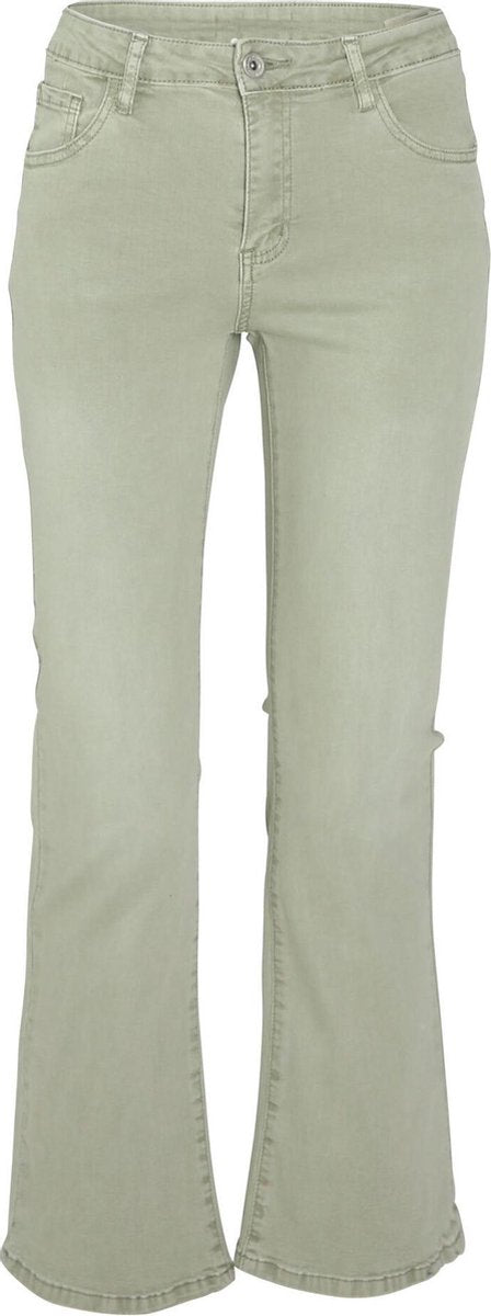 Cassis - Flared jeansbroek - Licht kaki