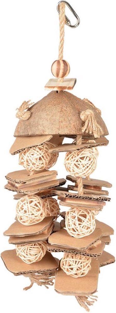 Coconut Jungle hanger met wilgenballetjes en karton