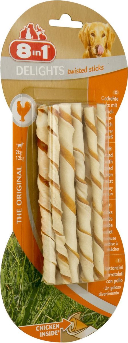 8in1 Delights Twisted Sticks - Kip - 10 x 5.5 g