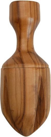 Citruspers - handmatig - olijfhout - 14 x 6 cm