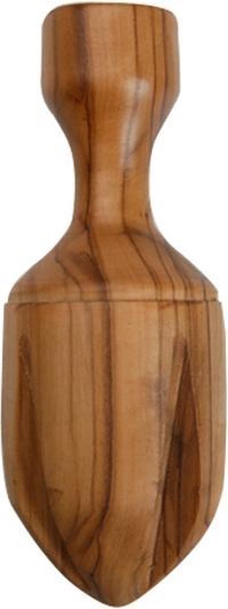 Citruspers - handmatig - olijfhout - 14 x 6 cm