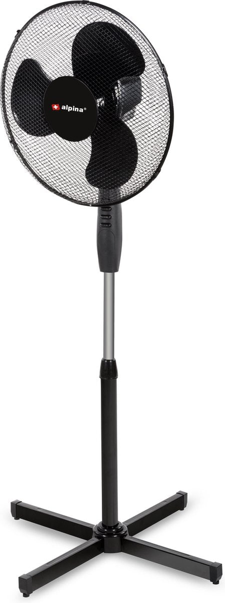 Alpina - Staande Ventilator -  Ø 40 cm - Zwart - 40 Watt
