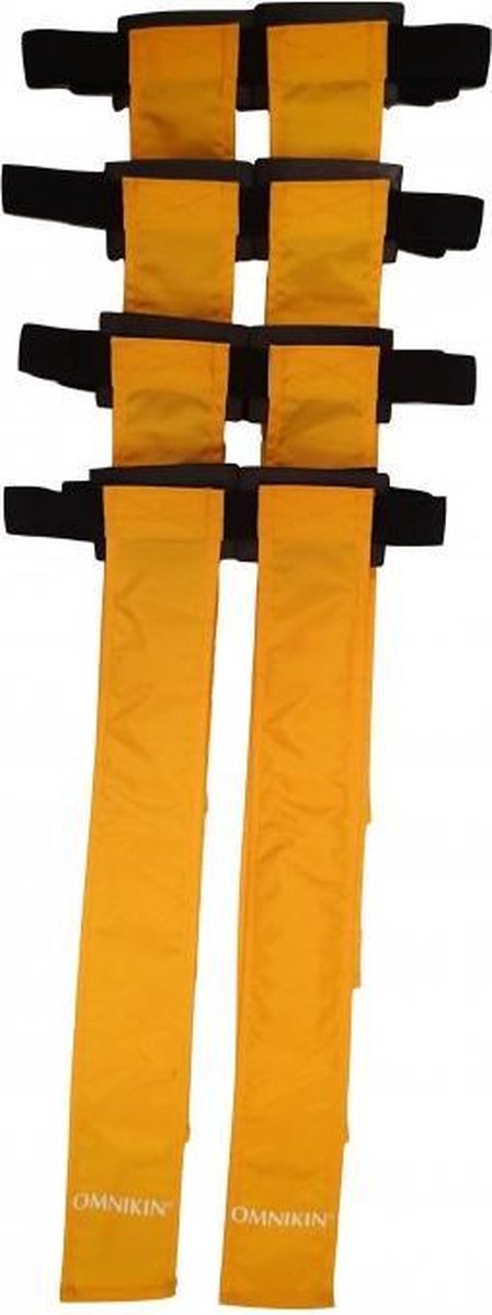 Set 4 x Flagfootball Riempje met 2 Flags GEEL - Rugby - American Football