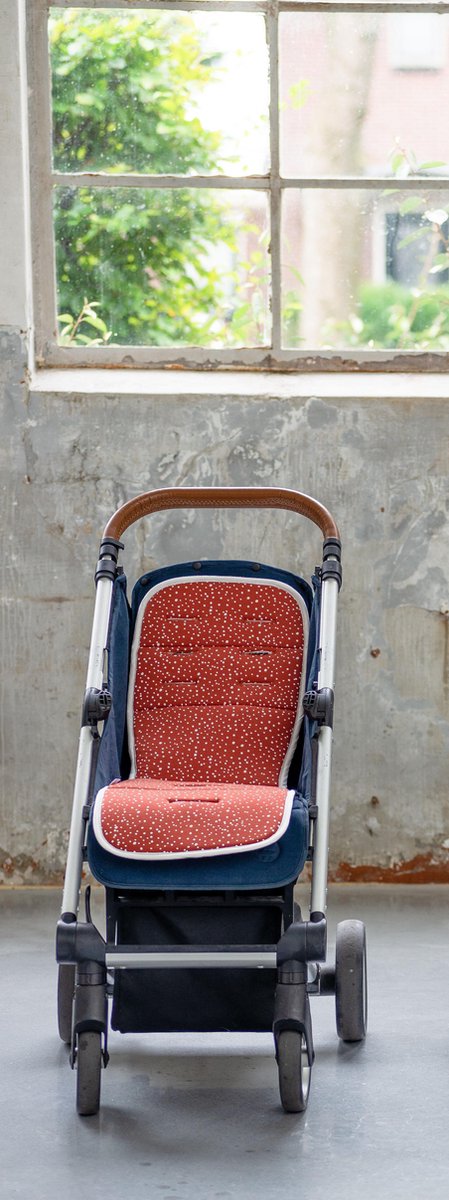 Wallabiezzz Inlegkussens - Buggy inleg - Buggykussen  - Stip Roest