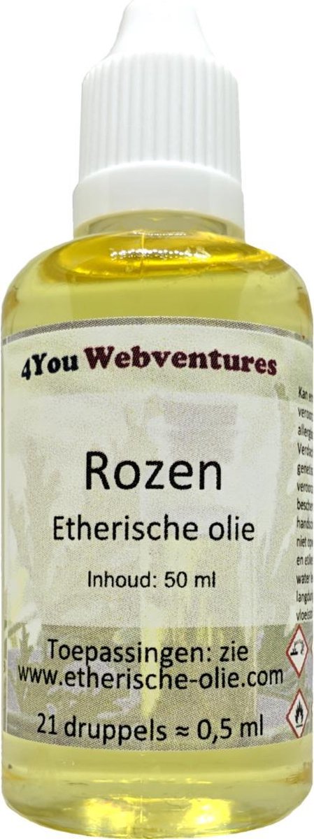 Etherische rozenolie 5% - 50 ml - etherische olie - essentiële rozenolie 5 procent