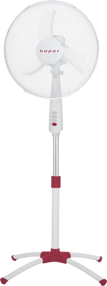 Beper VE.115H Oscillerende Statiefventilator met 3 snelheden Wit/Rood