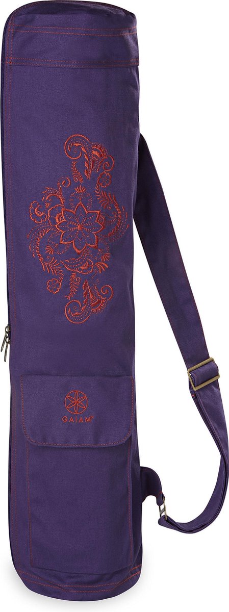 Gaiam Emroidered Mat Bag - Aubergine Swirl