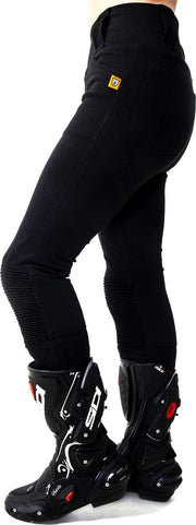 MotoGirl Ribbed Knee Leggings Tall Full Kevlar  56