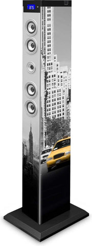 Multimedia Sound Tower New York (60W RMS/ Bluetooth/Radio/Dubbele USB)