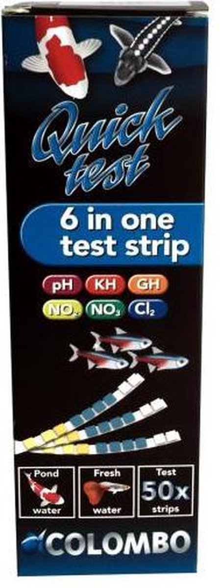 COL. QUICKTEST 6WAY 50 STRIPS POND