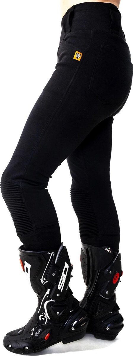 MotoGirl Ribbed Knee Leggings Short Full Kevlar  48