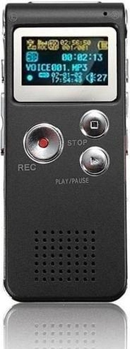 Soundlogic Premium Voicerecorder - Geluidsrecorder - Tot 8 GB geheugen - Zwart