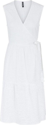 Pctereta Sl Wrap Dress Bc 17113610 Bright White