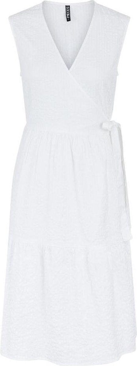 Pctereta Sl Wrap Dress Bc 17113610 Bright White