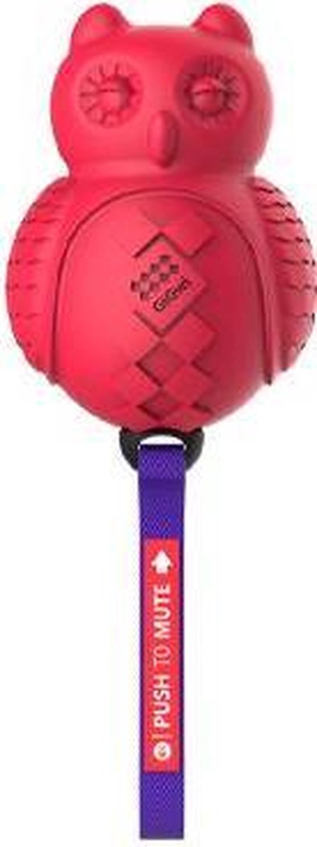 GIGWI - Speelgoed voor hond - Push To Mute - Uil - 14 cm