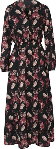 Cassis Dames Lange bloemenjurk - Maat L