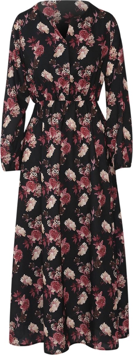 Cassis Dames Lange bloemenjurk - Maat L