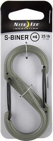 NITE IZE S-Biner 4 plastic - foliage - Black gates
