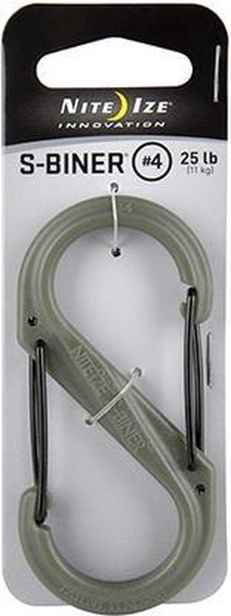 NITE IZE S-Biner 4 plastic - foliage - Black gates