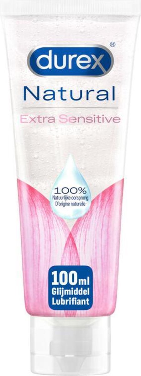 Durex Natural Extra Sensitive - 100% natuurlijk - Waterbasis Glijmiddel - 100 ml