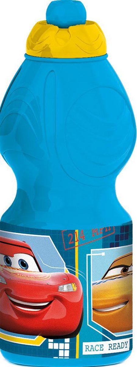 Cars drinkfles - waterfles - blauw - 400 ml