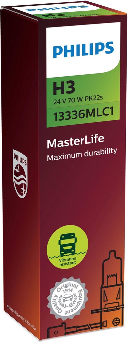 Philips MasterLife 24V H3 Halogeenlamp 70W